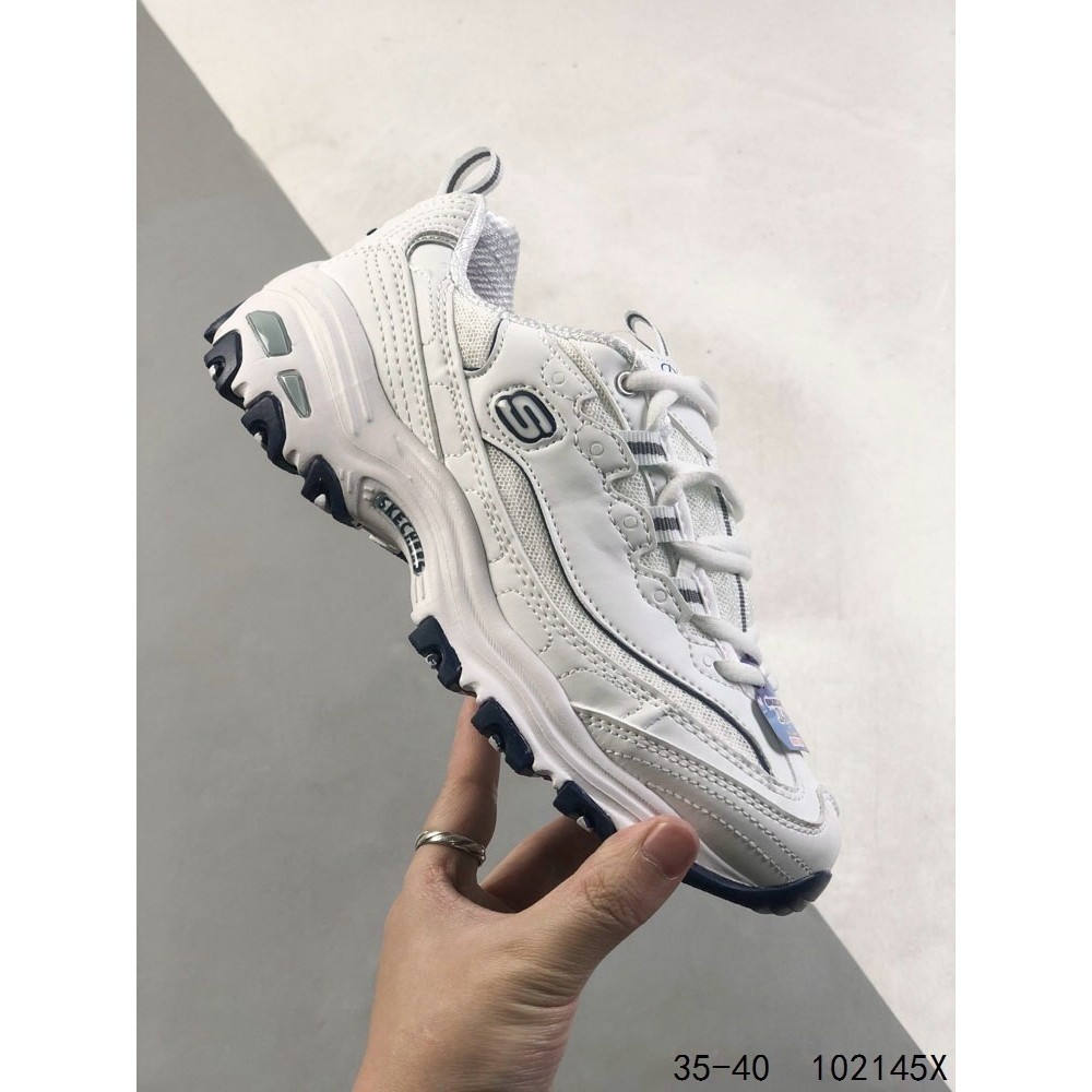 Skechers 100% รองเท้าผ้าใบของแท้ Breathable กีฬารองเท้าผู้หญิงความสูงเพิ่ม Breathable trainers รองเท