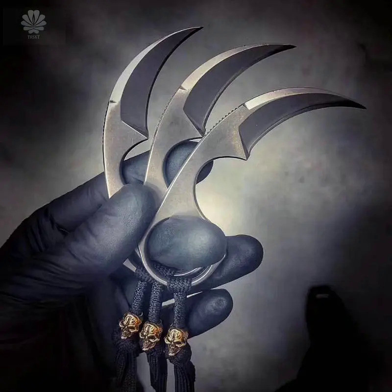 TRSKT CS GO Tactical Knives Neck Camping Hike Outdoor Self Defense Offensive Hunting Survival Tool W