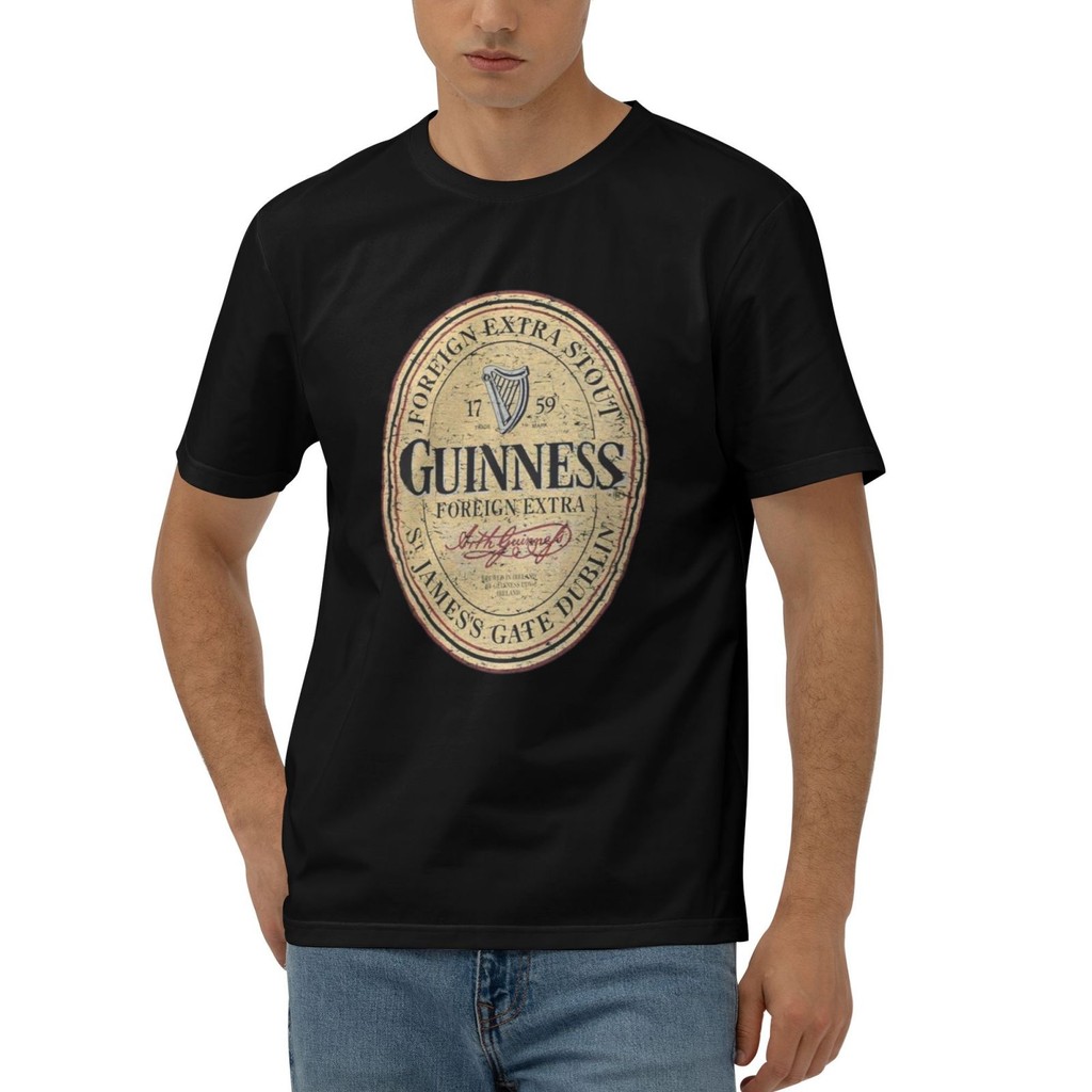 Guinness Beer Label The Irish Stout Brewery Cotton T-Shirt