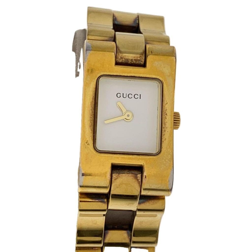 GUCCI Women's Watch Analog -- WHT GLD 2305L Direct from Japan Secondhand