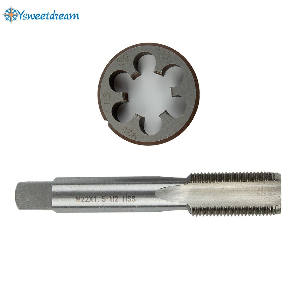 Hss M22 x .5mm Tap & M22 x .5mm Die Metric Thread Right Hand High Speed Steel [ysweetdream]