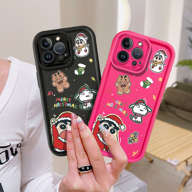 น่ารัก Xmas Shin-Chanเคสโทรศัพท์สําหรับHUAWEI nova 5t 7i 6se y6p y7a p30 pro p40 y7 2019 y7 prime y7 pro 2019 y9 prime 2019 honor 200 pro 9x pro 9 plus 20e เพลิดเพลินไปกับ 10 se