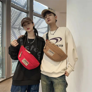 แฟชั่น ใหม่มินิมอลกระเป๋าคาดหน้าอกผู้หญิงใหม่พิมพ์ไหล่ผู้ชายอินเทรนด์อเนกประสงค์กีฬาเอวคู่ลําลองอเนกประสงค์ฤดูร้อน