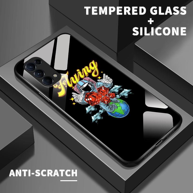 เหมาะสำหรับ OPPO Reno5 4G 5G Reno4 F Lite Reno2 Z Reno3 กรณีโทรศัพท์ป้องกันการตกเคส Cool Fashions Pu