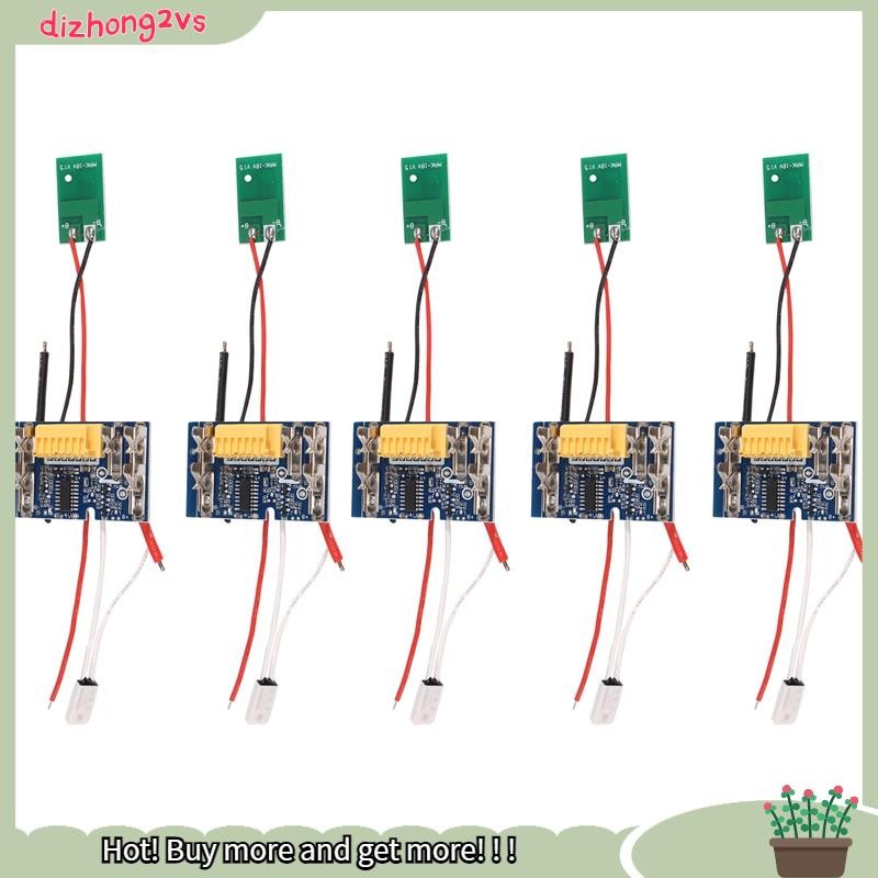 [dizhong2vs]แบตเตอรี่ลิเธียมไอออน 5 ชิ้น PCB ชาร์จแผงวงจรป้องกันสําหรับ 18V 1.5Ah 3Ah 6Ah 9Ah BL1415