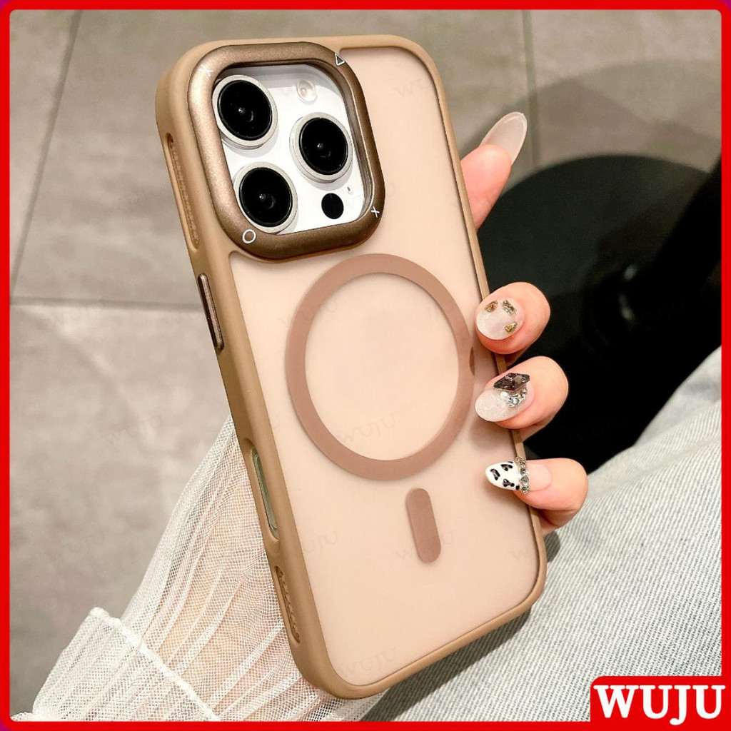 WUJU เคสกันกระแทกแบบด้าน สำหรับเคสชาร์จไร้สายแบบแม่เหล็ก เคส เข้ากันได้สำหรับ เคสไอโฟน Case Compatible For iPhone 16 15 14 13 12 11 Pro Max Plus
