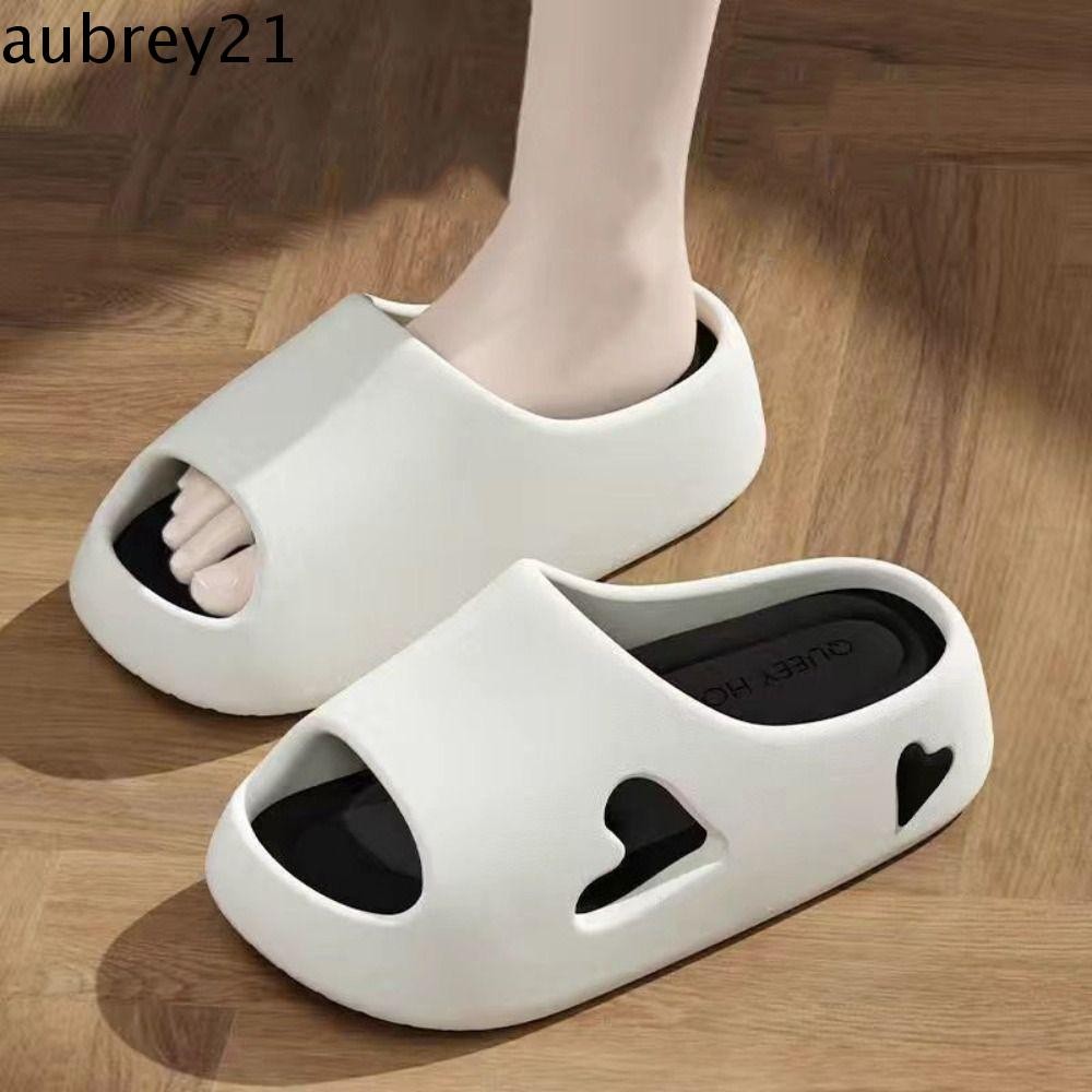 Aubrey1รองเท้าแตะแพลตฟอร์มหนา,แฟชั่นพื้นนิ่มกันลื่นflip Flops,ลําลองหัวใจเรียบง่ายรองเท้าชายหาดรองเท้าบ้านอาบน้ํา