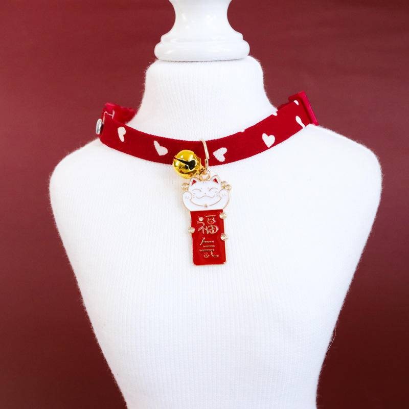 สัตว์เลี้ยงปีใหม่ปลอกคอสุนัขน่ารักโอนปลอกคอสัตว์เลี้ยงอุปกรณ์เสริมปรับคอแมวความปลอดภัยจับมือปลอกคอ - รูปที่ 2