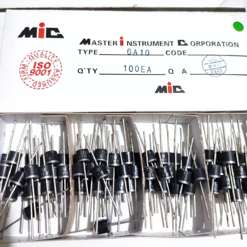 (5 ชิ้น) DIODE 6A 6A10 DIODE 6A 1000V MIC