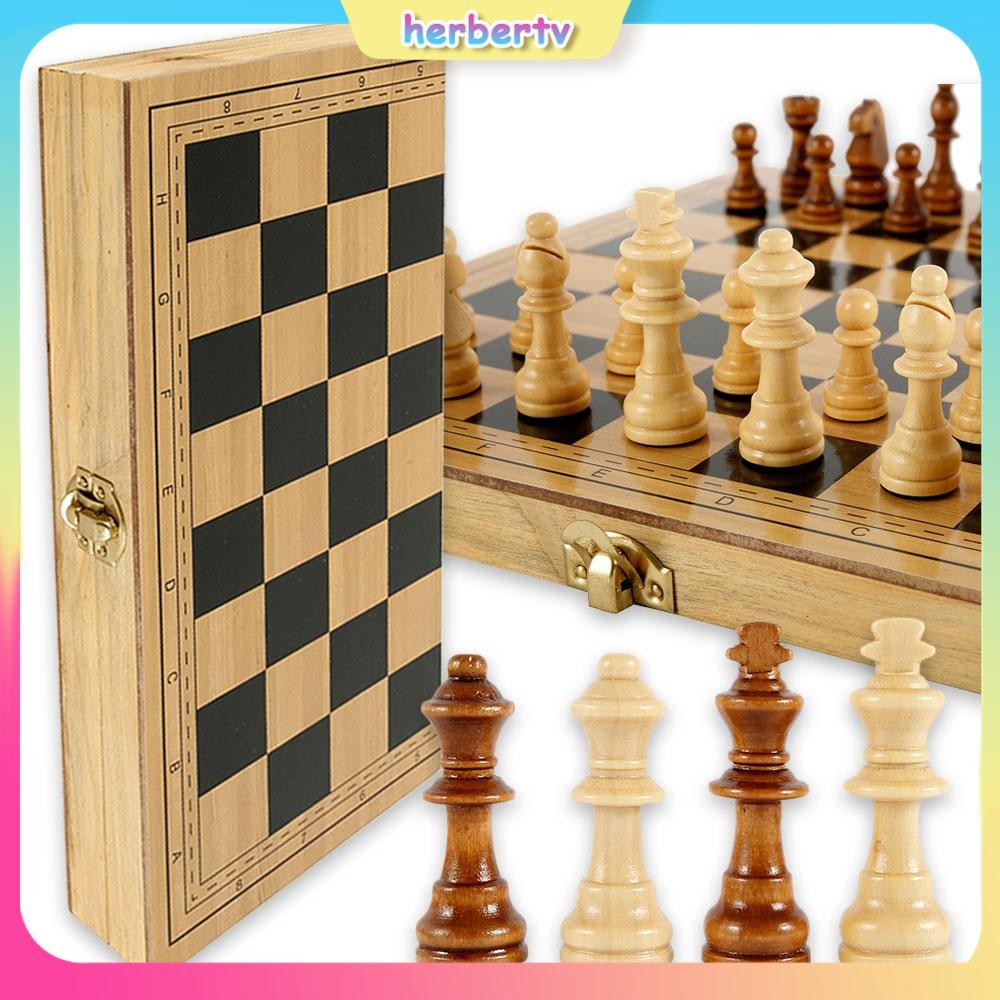 Woon Chess Set Folding Chess Board Game Set Portable Chess Checkers Suit Beginner Chess Set SHOPSBC9