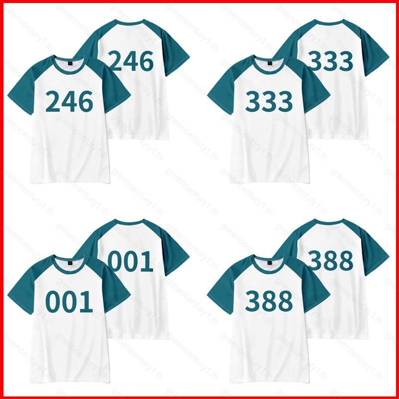Ys Squid Game Season 2 หมายเลข 001 246 333 388 เสื้อยืดฤดูร้อน Anime Short Sleeve Top