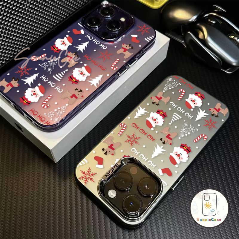 เคสไอโฟน 16 การ์ตูน ซานต้าคลอส สำหรับ IPhone 11 16 13 15 12 14 Pro Max X XR XS 8Plus 7Plus Max 7 15 8 Plus SE หรูหรา เคส