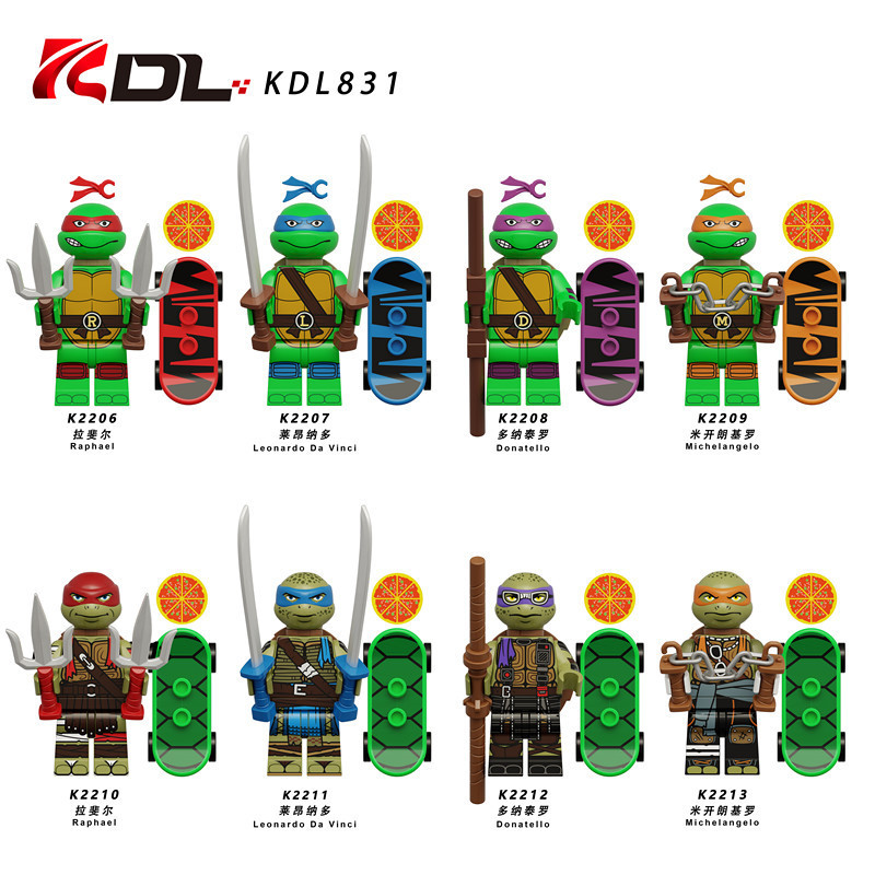 นินจาเต่า ประกอบชิ้นส่วน บล็อกตัวต่อ โมเดล ของเล่นเด็ก ของขวัญ Minifigure