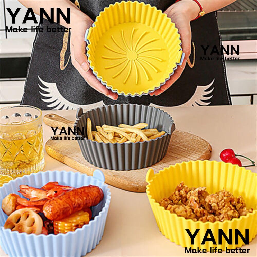 Yann1 ถาดอบความร้อนแบบพกพาถาดนุ่มสําหรับหม้อทอดอากาศ