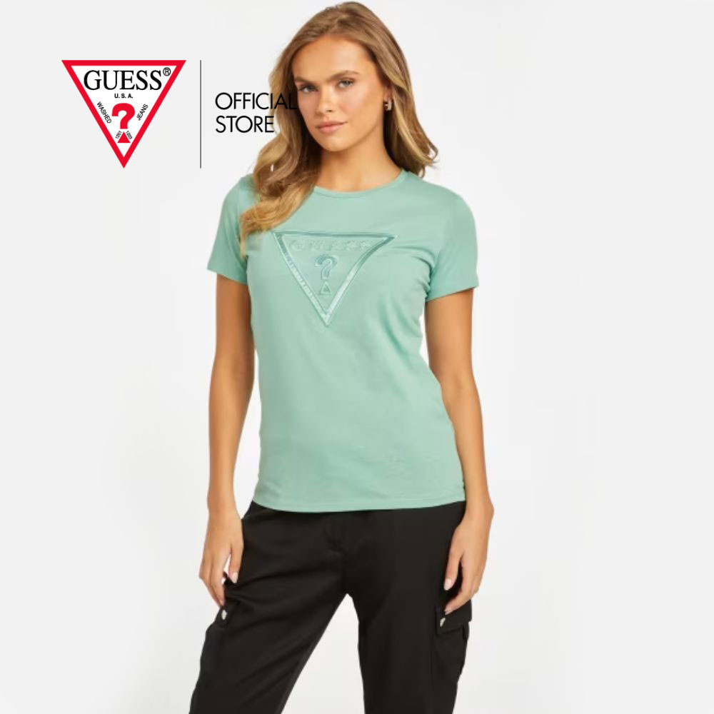 GUESS เสื้อยืดผู้หญิง Q4BI00KAK91 สีเขียว