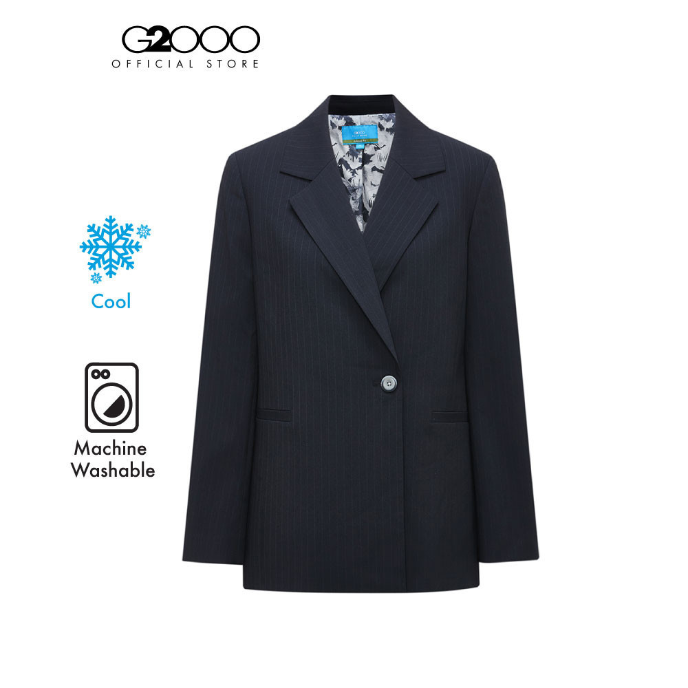 G2000 เสื้อสูทสำหรับผู้หญิง ทรง Relaxed Fit รุ่น 4121206579 NAVY
