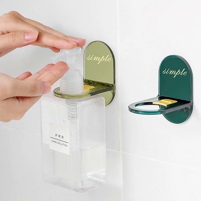 Crystal ที่แขวนขวดแชมพู​ ที่แขวนสบู่​ ที่แขวนขวดปั้มติดผนังไม่ต้องเจาะ ที่แขวนขวดแบบติด - รูปที่ 6