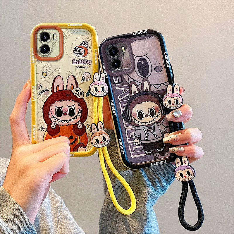 เคส Vivo Y16 4G เคส Vivo Y56 5G เคสใช้งานร่วมกับ Pop Mart เคสโทรศัพท์ Cool การ์ตูน Labubu Kuromi เคส
