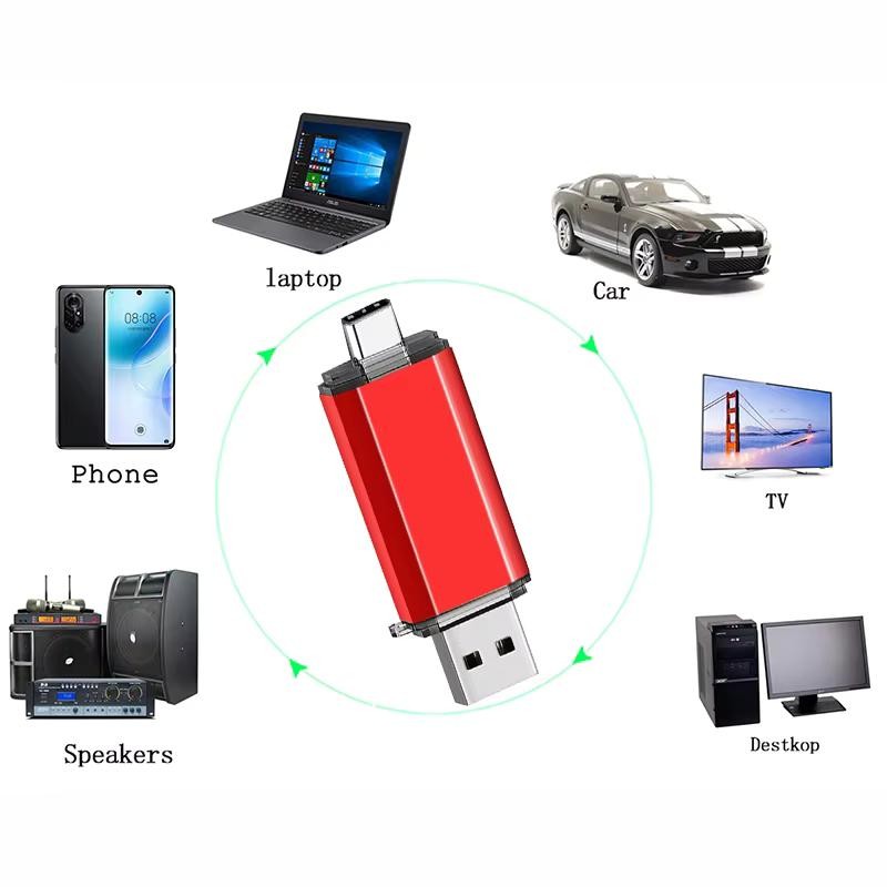 ดิสก์หน่วยความจํากระพริบ USB สีความเร็วสูงสไตล์ใหม่ C-Type จี้โลหะสองในหนึ่งเดียว OTG Stylus แฟลชไดรฟ์แบบพกพาที่กําหนดเองชื่อเลเซอร์ตัวอักษรโลโก้ขายส่ง