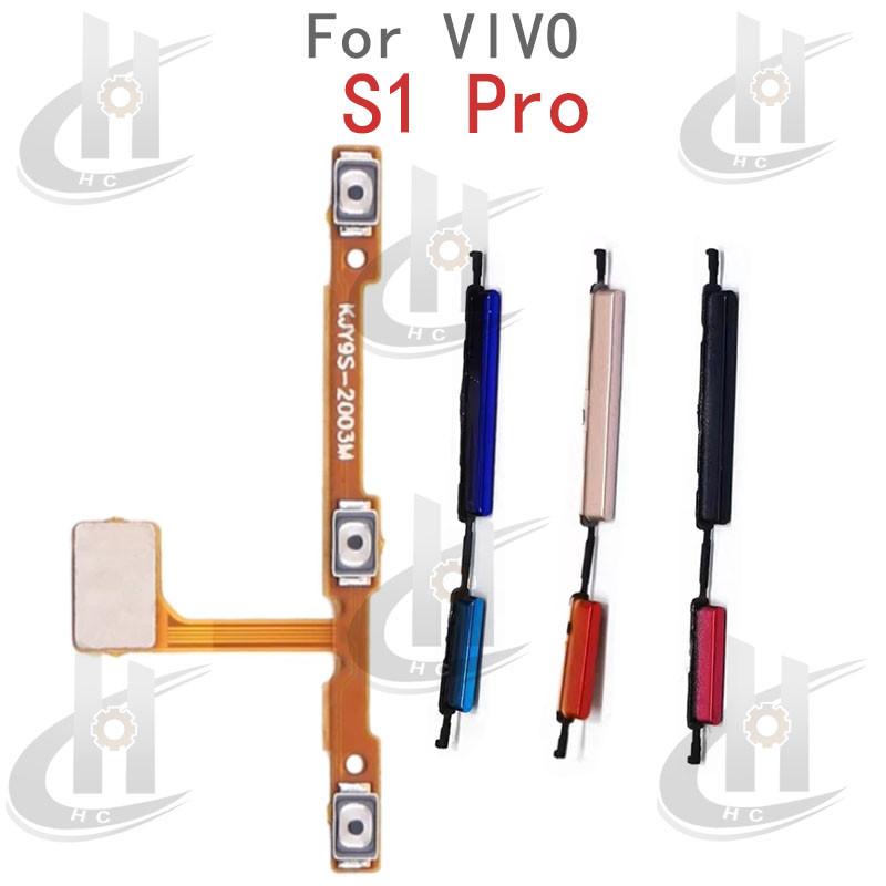 สําหรับ Vivo S1 Pro Power volume ปุ่มด้านข้าง Flex Cable Keys ปุ่มปิดปุ่มปรับระดับเสียงขึ้นและลงด้านข้างอะไหล่ทดแทน
