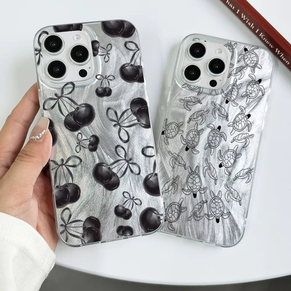 น่ารัก Bowknot Cherry เคสโทรศัพท์สําหรับ Poco X6 X5 F6 F5 M6 X3 Pro Mi 14T 11 Lite 5G NE Feather Gloss Cover