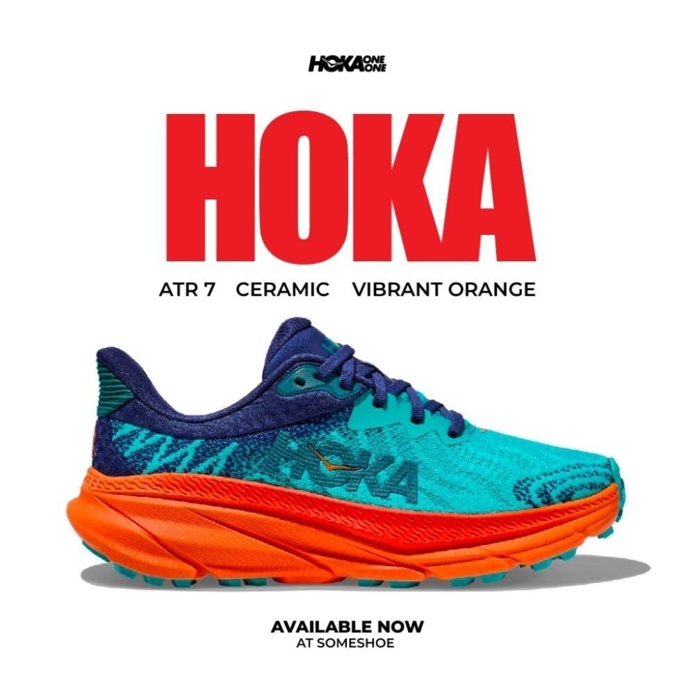 HOKA ONE ATR 7 Ceramic Vibrant Orange Running Shoes For Men Sneakers