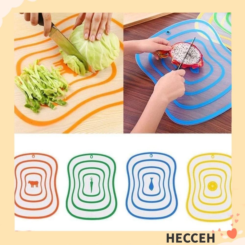 เขียง HECCEH, Antibacteria สับครัวแบบยืดหยุ่น, เขียงการจําแนกกันลื่น PP โปร่งใสห้องครัว