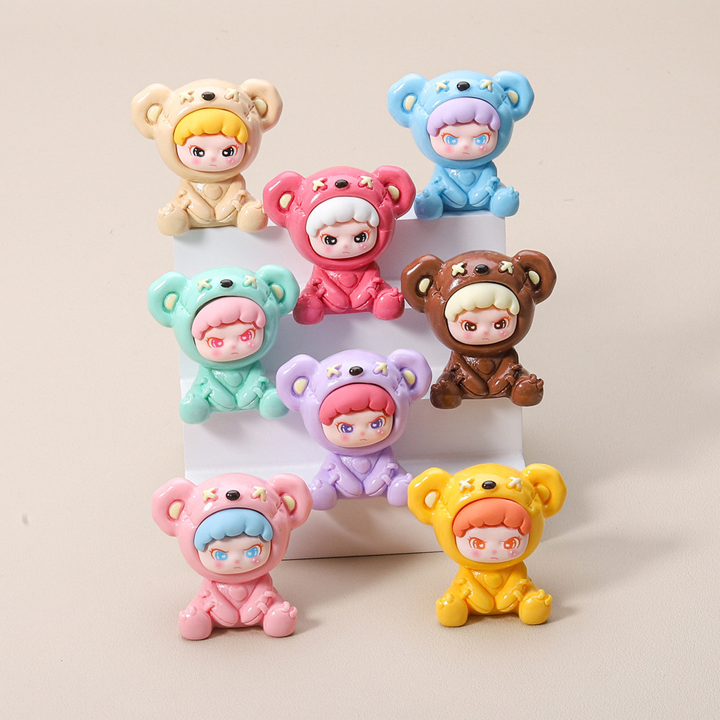 8ชิ้นเลียนแบบหนังหมีสาว3งเรซิ่นเสน่ห์สําหรับ ทําเอง (Z-5)