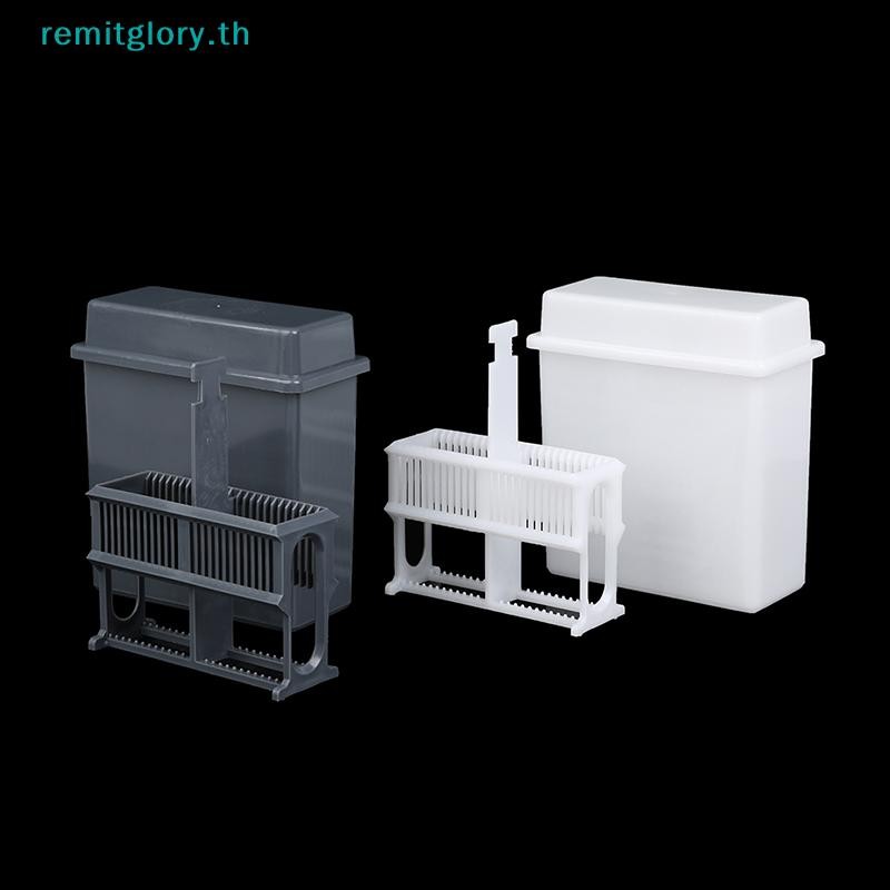 Remitglory 24 Slots Staining Jar Rack สําหรับกล้องจุลทรรศน์สไลด์,Slides Staining Rack ชุดจาน TH