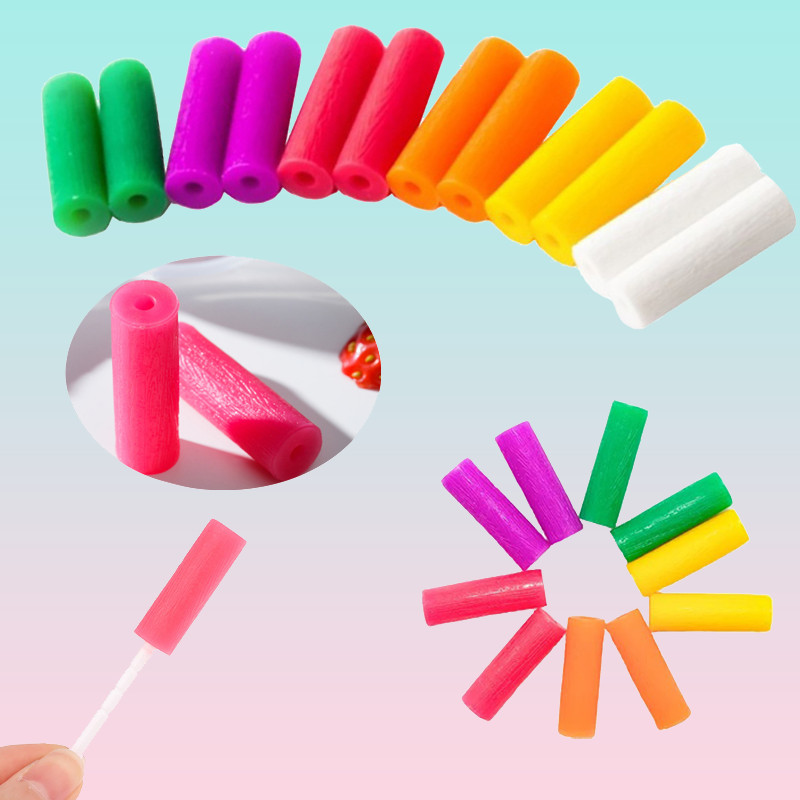2 ชิ้นทันตกรรมฟัน Chew Aligners Chewies ที่มองไม่เห็น Retainer Seater ฟัน Alinger เครื่องมือ Seater Invisalign Mulit สีรสผลไม้