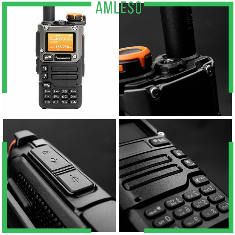[Amleso] วิทยุมือถือสองตัวพร้อมวิทยุสาย USB Vox VHF Long Range แบบพกพา k58 ผู้ใหญ่
