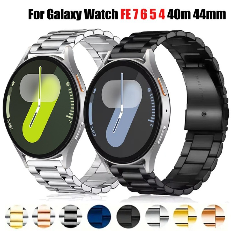 20 มม.22 มม.18 มม.สแตนเลสสตีลสําหรับนาฬิกา Samsung Galaxy 7 FE 4 5 6 5pro 40/44/45 มม.สร้อยข้อมือโลหะสําหรับ Huawei GT5/4 46 41 มม.