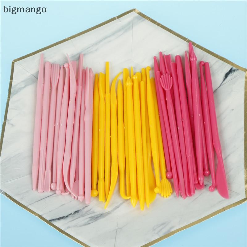 [bigmango] เค้กแกะสลัก 14 ชิ้นเค้กฟองดองน้ําตาลดอกไม้ประติมากรรมกลุ่มสร้างเครื่องมืออบหุ้นใหม่