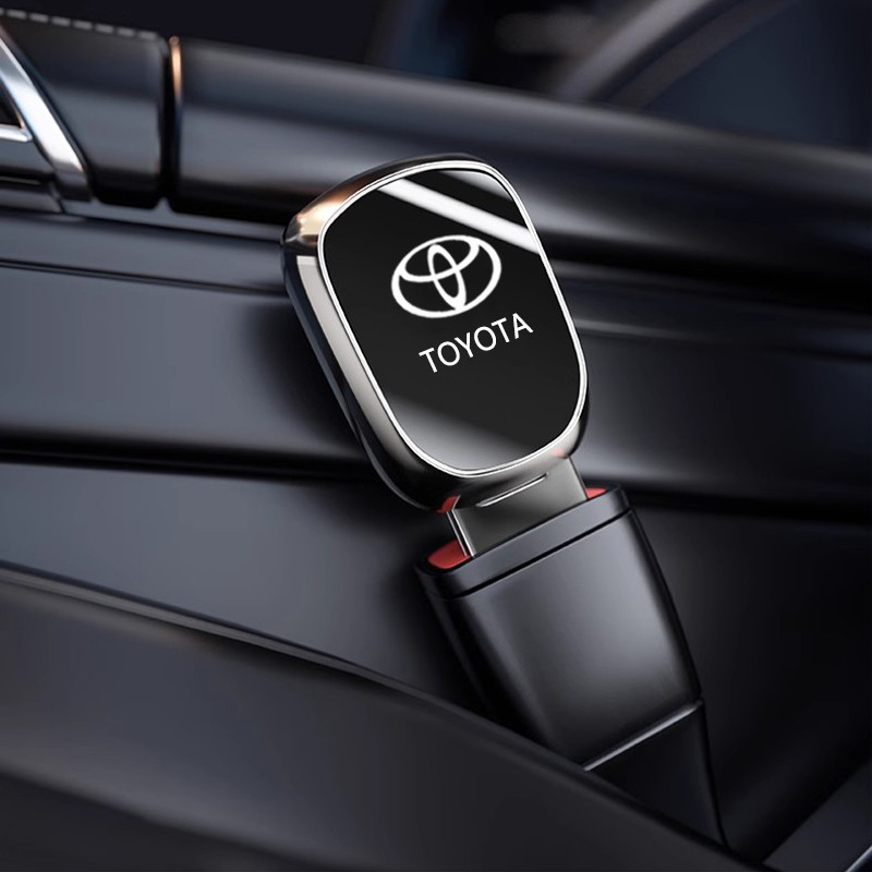 Toyota 1pc หัวเสียบเข็มขัดนิรภัยเพื่อตัดเสียงเตือนที่เสียบเบลหลอก หัวเข็มขัดนิรภัยรถ