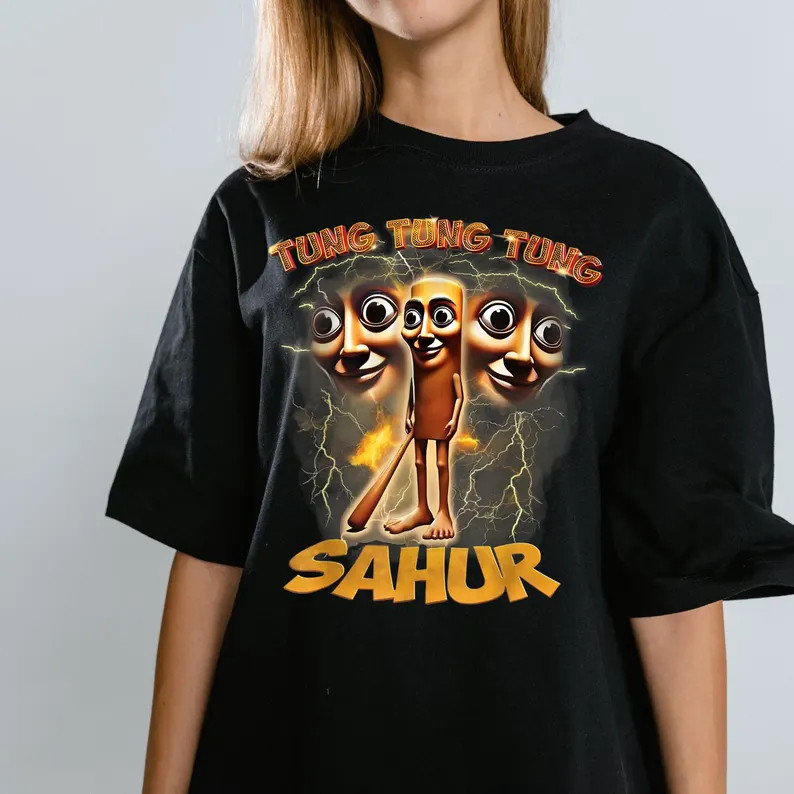 พร้อมส่ง👕Tung Tung Tung Sahur T-shirt เครื่องแต่งกายเกมเสื้อยืด s-5xl