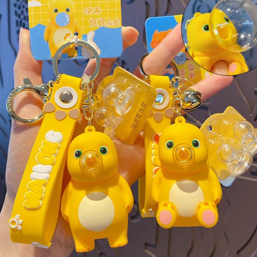 GANTUNGAN Original Yellow Dino พวงกุญแจ Nailong กล่องตาบอด Nailong พวงกุญแจของเล่น