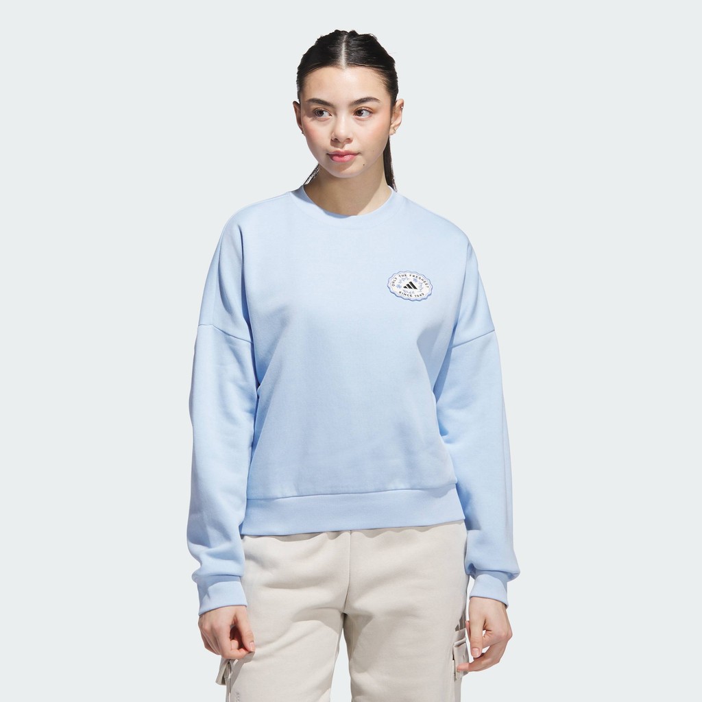 adidas Lifestyle Farmers Market Graphic Sweatshirt Women Blue JM4211