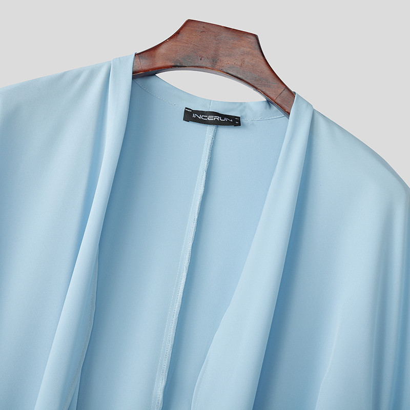 INCERUN Mens Destruction Beach Vacation Leisure Cool คาร์ดิแกน