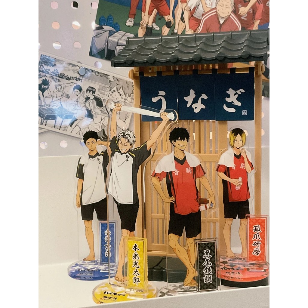 Haikyuu gokurakuyu ซาวน่า Series ขาตั้งอะคริลิค Kotaro Bokuto Akashi Keiji รูปจอแสดงผลตกแต่งโต๊ะอะนิเมะสินค้าคอลเลกชัน