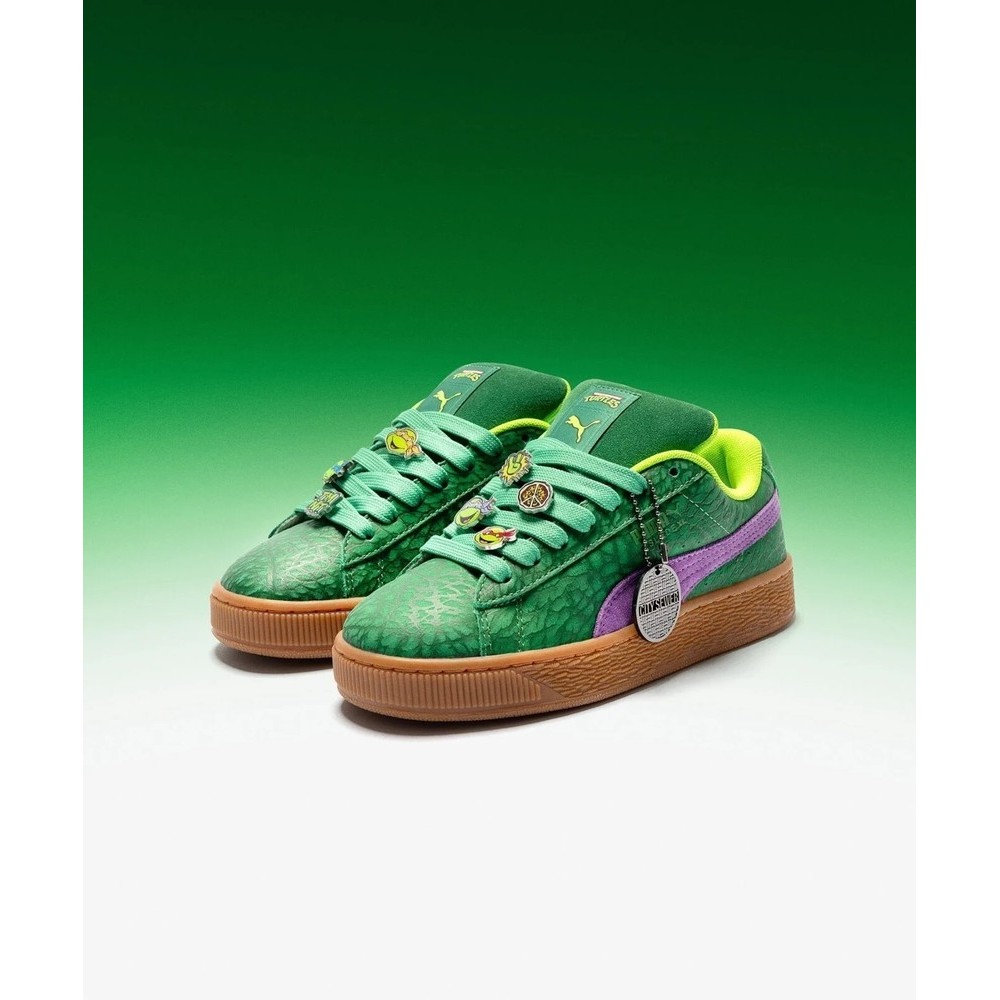 PUMA x TMNT SUEDE 401304 รองเท้าผ้าใบผู้ชาย Collaboration Turtles หนังแท้