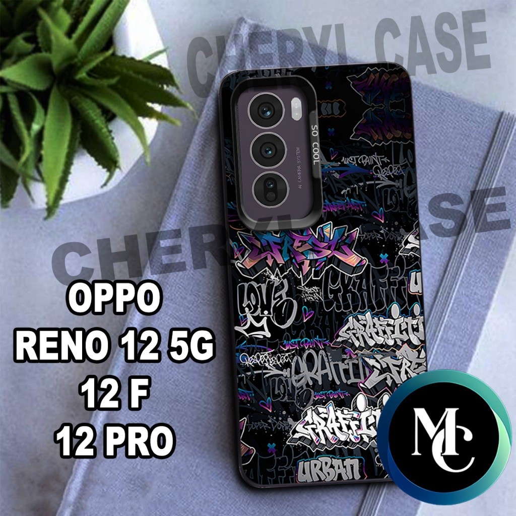 CC25/ OPPO Reno 12 5G, 12F, 12 PRO เคสโทรศัพท์มือ/GRAFITY Motif/OPPO Reno 12 5G ปลอก/OPPO Reno 12 5G