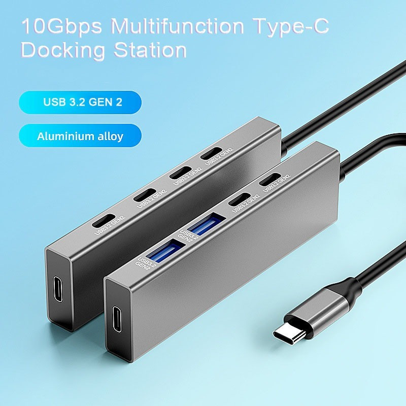 4 in 1 USB C Hub ความเร็วสูงพิเศษ 10Gbps USB 3.2 GEN 2 แท่นขยาย Hub อะแดปเตอร์ USB พร้อมแหล่งจ่ายไฟ 5V สําหรับแล็ปท็อปเมาส์ฮาร์ดดิสก์