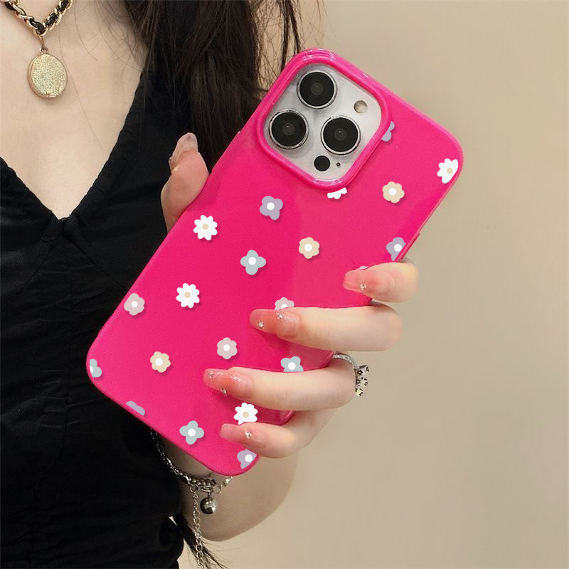 สำหรับ iPhone 16 Pro Max เคส ไอโฟน สีดำมันTPUซอฟท์เคส กันกระแทกกล้องป้องกัน โบว์ดอกไม้ เข้ากันได้กับ 14 13 12 Pro 11... - รูปที่ 3