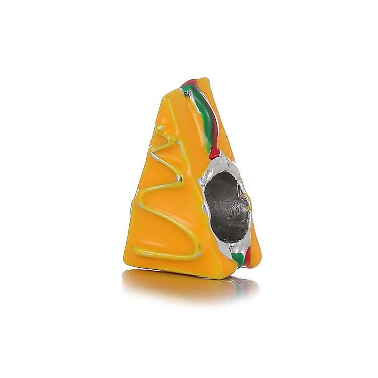 925 Silver Lock Charm มันเทศ French Fries เครื่องประดับกาแฟเด็กผู้หญิง - รูปที่ 2