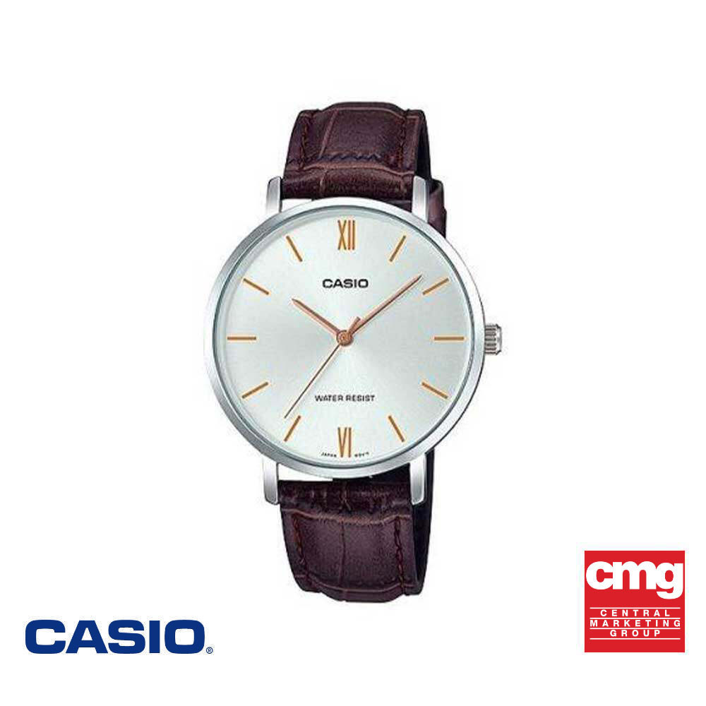 CASIO นาฬิกาข้อมือ CASIO รุ่น LTP-VT01L-7B2UDF สายหนัง สีขาว