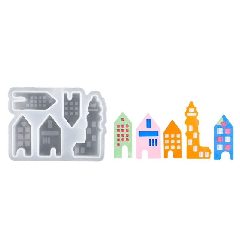 PPY ทนทานซิลิโคน Hollow House Adornment แม่พิมพ์ที่สมบูรณ์แบบสําหรับหัตถกรรมสไตล์ที่ละเอียดอ่อน Holl