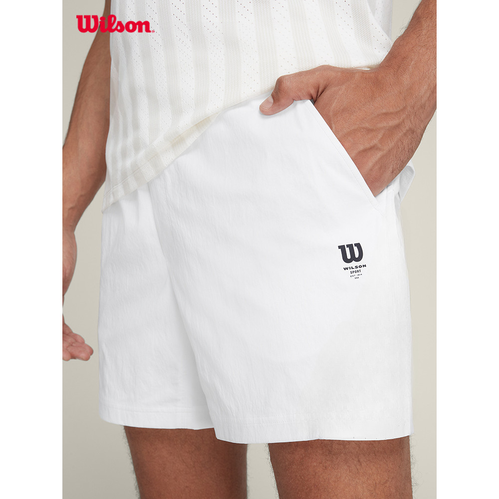 พร้อมสต็อก Wilson Mens TIEBREAKER Sports Tennis กางเกงขาสั้นทอระบายอากาศ 508
