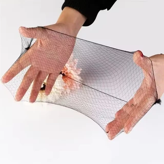 เครื่องมือจัดแต่งทรงผมสไตล์เรียบง่าย - เน็ตซาลาเปาที่มองไม่เห็น ตาข่ายตาข่ายระบายอากาศ เน็ตวิกผม เครื่องประดับผม