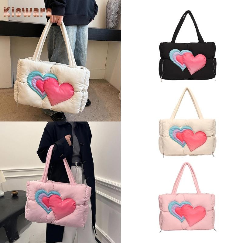 Kloware ผู้หญิงปักเป้า Tote กระเป๋าไนลอน Hobo