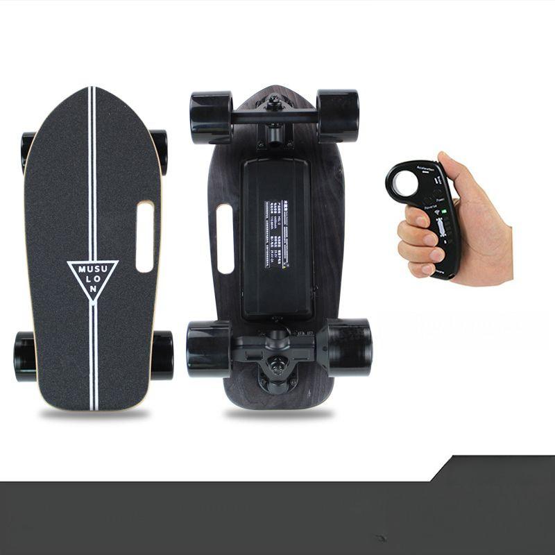 Electric Skateboard Four-Wheel Beginner Adult Small Fish Board Single Drive Commuting Remote Control